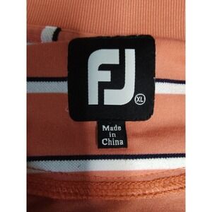 FootJoy Polo Shirt Mens Orange XL FJ Golf Stretch Performance Adult 367